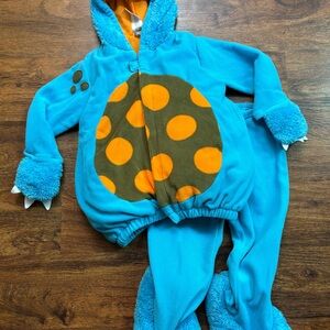 Old Navy Turquoise Monster Costume with Orange Accents
